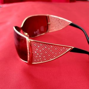 Mont Blanc gold and crystal sunglasses